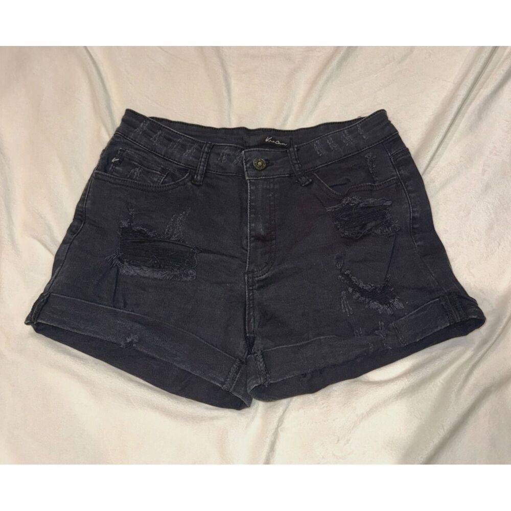 KANCan Women's Black Denim Shorts Size 9/28 Stretch Casual Jean Shorts (48)